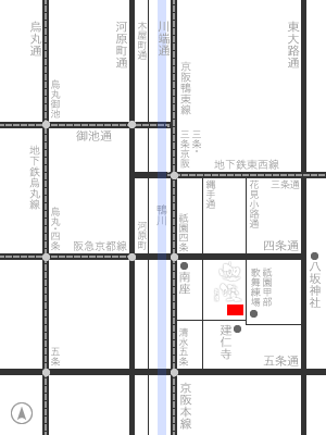 祇園迦陵ご案内図